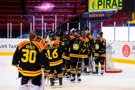 Brynäs spelare jublar