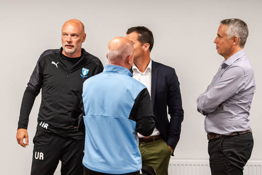 Malmö FFs tränare Uwe Rösler, Daniel Andersson,
