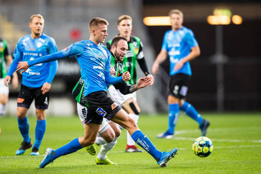 Halmstads Erik Ahlstrand och GAIS Evaldo Nascimento Lamaur