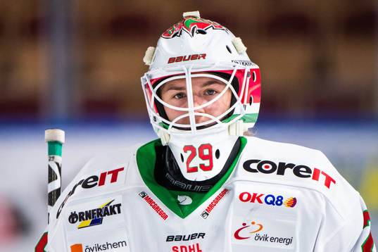 Modos målvakt Klara Peslarova deppar