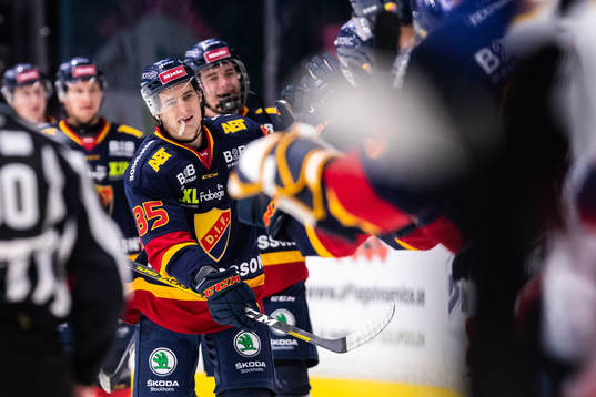 Djurgårdens Michael Haga jublar