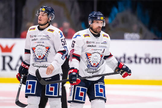 Linköpings Robin Johansson och Jonas Holös deppar