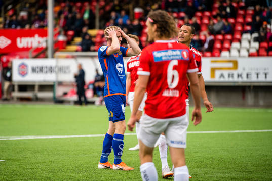 Torbjørn Agdestein of Aalesund looks dejected