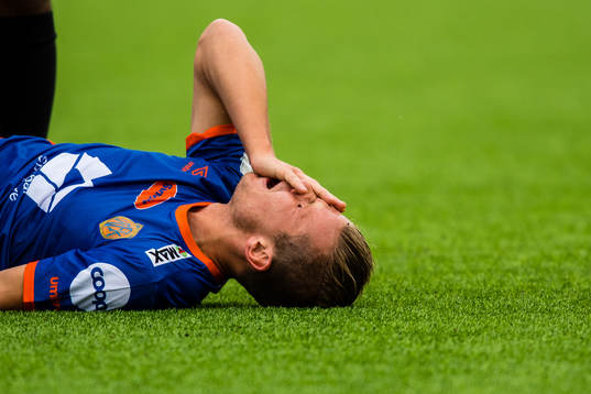 Ståle Steen Sæthre of Aalesund in pain