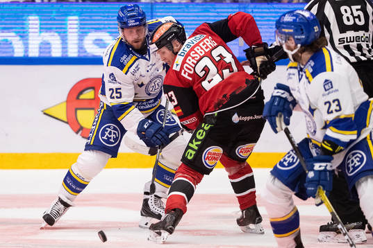 Leksands Linus Persson och Malmö Redhawks Christoffer
