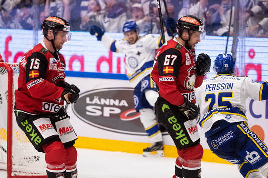 Malmö Redhawks Axel Wemmenborn och Konstantin Komarek