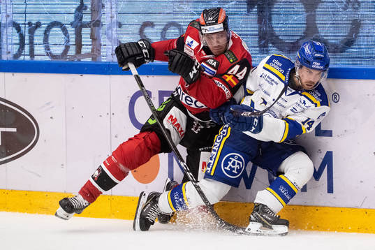 Malmö Redhawks Jesper Jensen Aabo och Leksands Oskar Lang