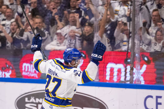 Leksands Marek Hrivik jublar
