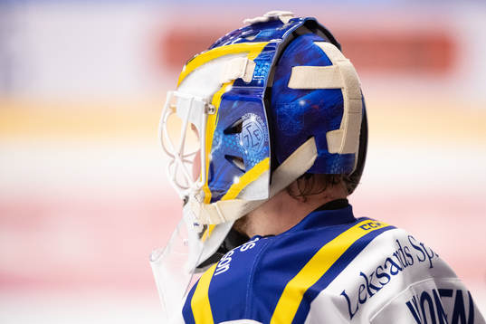 Leksands målvakt Janne Juvonen    mask
