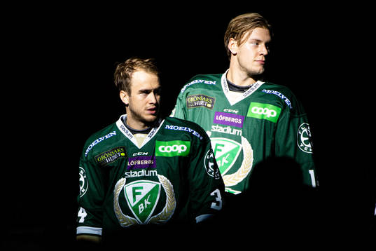 Färjestads  Michael Lindqvist och Victor Ejdsell