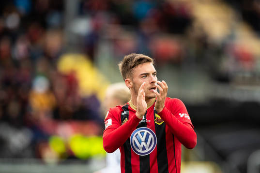 Östersunds Felix Hörberg jublar
