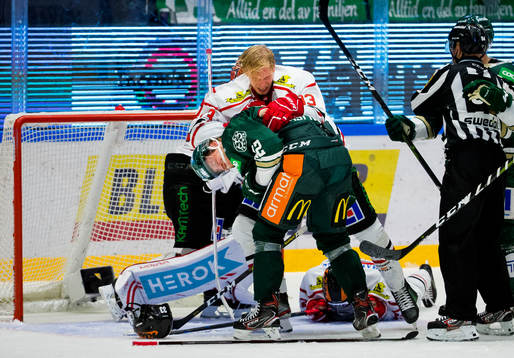 Örebros Christopher Mastomäki och Färjestad Per Åslund