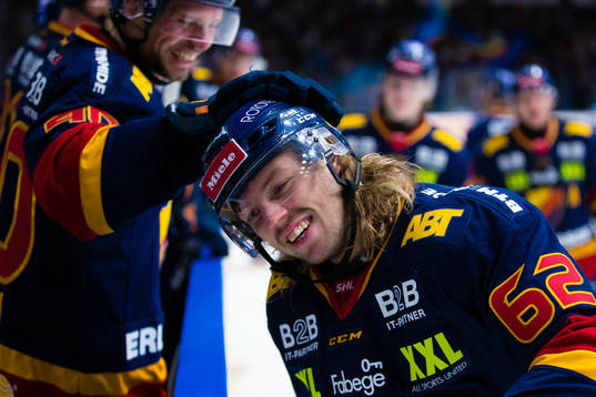 Djurgårdens Manuel Ågren jublar