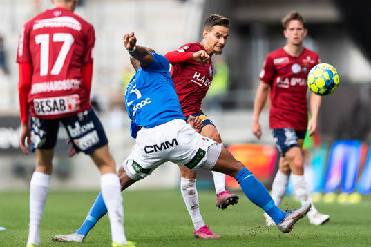 Trelleborgs Salif Camara Jönsson och Örgrytes Amin Affane
