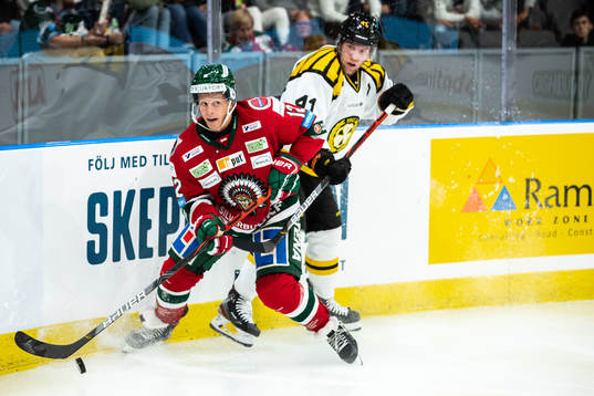 Frölundas Max Friberg och Brynäs Greg Scott