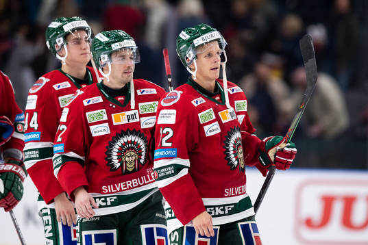 Frölundas Jacob Peterson, Patrik Carlsson och Max Friberg