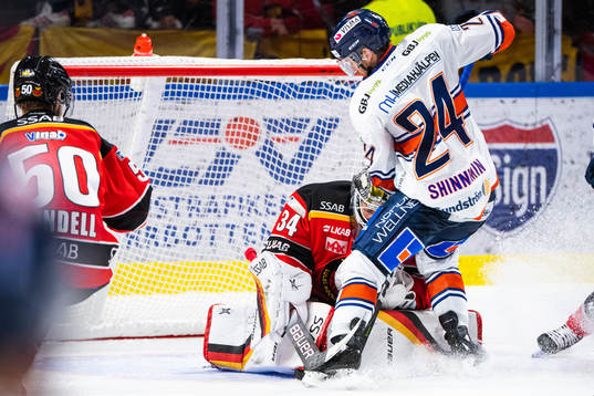 Luleås målvakt Joel Lassinantti och Växjös Brendan