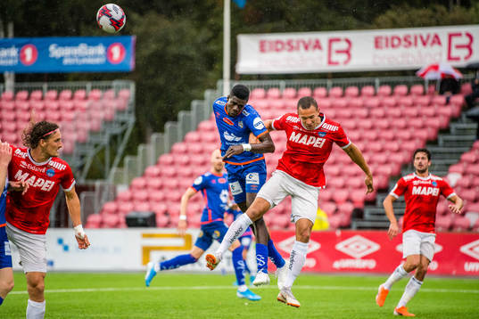 Pape Habib Gueye of Aalesund and Edvard Skagestad of