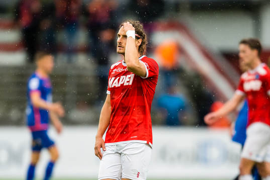 Ville Santeri Jalasto of Kongsvinger looks dejected