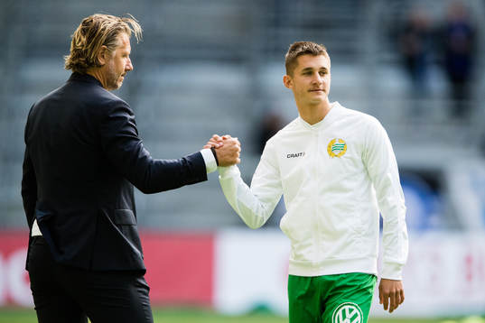 Hammarbys sportchef Jesper Jansson och Leo Bengtsson