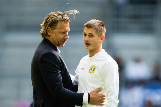 Hammarbys sportchef Jesper Jansson och Leo Bengtsson