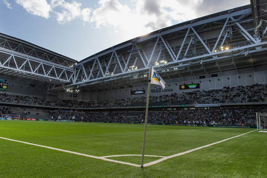 En hörnflagga på Tele2 Arena