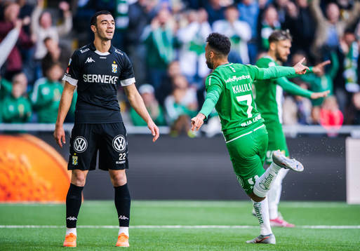 IFK Göteborgs Giorgi Kharaishvili deppar medan Hammarbys
