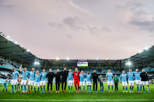 Malmö FFs spelare jublar