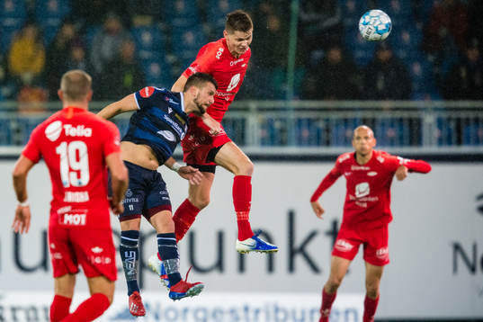 Flamur Kastrati of Kristiansund and Christian Eggen Rismark