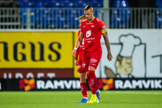 Vito Wormgoor of Brann looks dejected