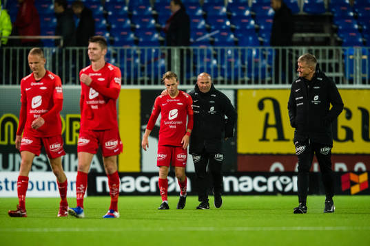 Petter Dahle Strand of Brann looks dejected