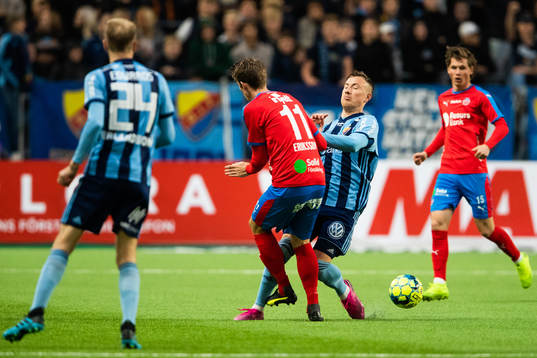 Helsingborgs Adam Eriksson och Djurgårdens Fredrik Ulvestad