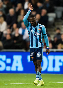 Djurgårdens Mohamed Buya Turay reagerar