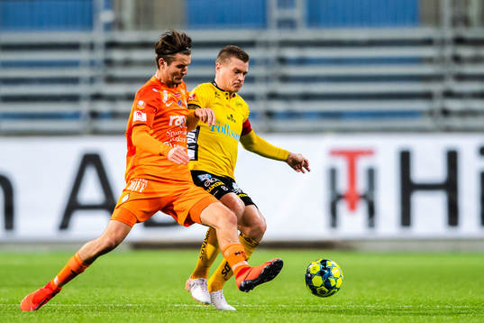 AFC Eskilstunas Wilhelm Loeper och Elfsborgs Samuel Holmén