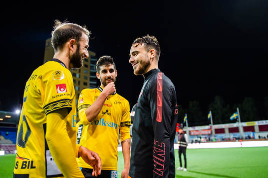Elfsborgs Robert Gojani och Alejandro Fernandez Portillo i