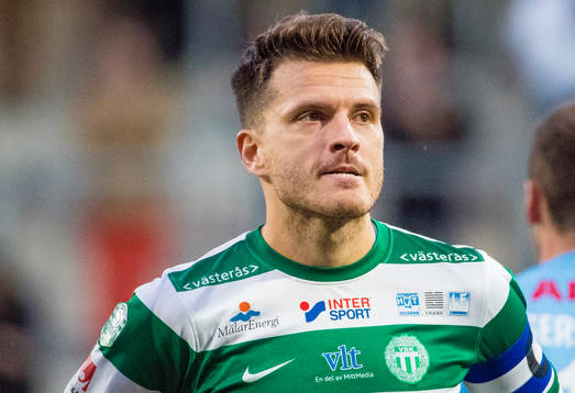 Västerås Boris Ljevar innan fotbollsmatchen i Superettan