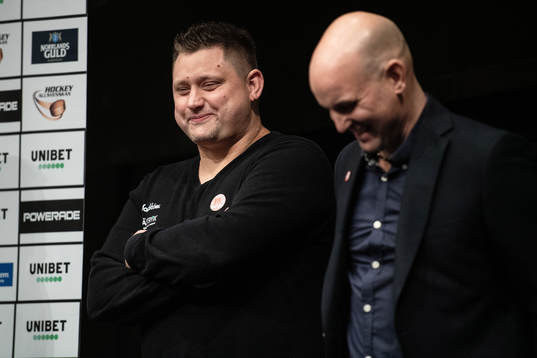 Mattias Karlin, tränare Västervik, och Tony Zabel,