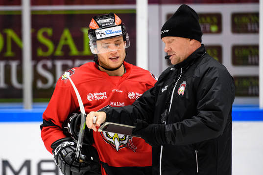 Christoffer Forsberg och tränare Peter Andersson