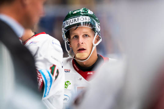 Frölundas Max Friberg med plåster på hakan