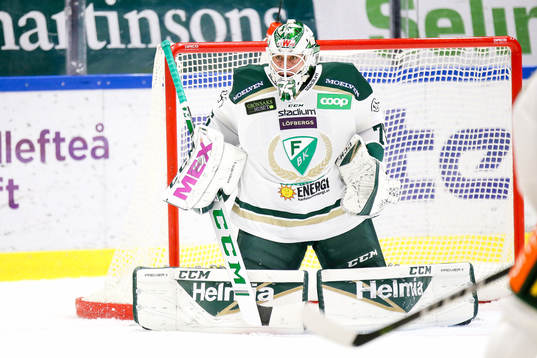Färjestads målvakt Arvid Holm