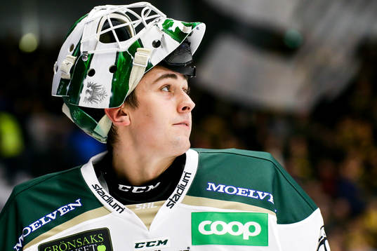 Färjestads målvakt Arvid Holm
