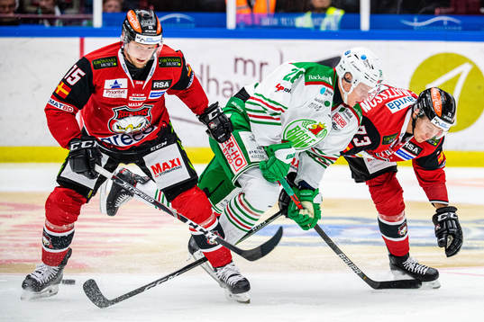 Malmö Redhawks Axel Wemmenborn och Christoffer Forsberg