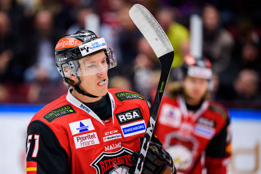 Malmö Redhawks Emil Sylvegård deppar