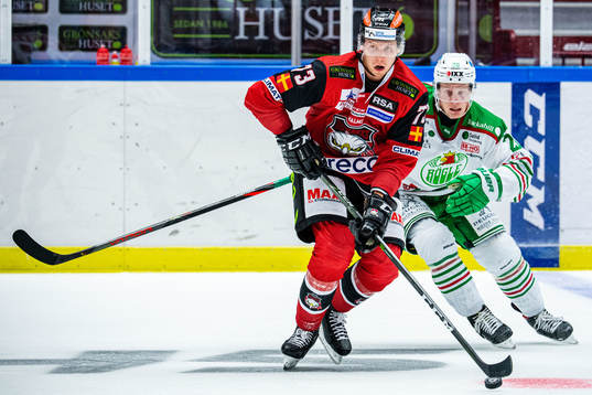 Malmö Redhawks Adam Ollas Mattsson och Rögles Anton