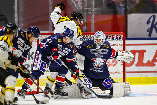 Linköpings Broc Little och målvakt Jacob Johansson