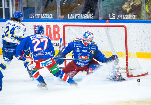 Oskarshamns målvakt Tex Williamsson och Henrik Nilsson