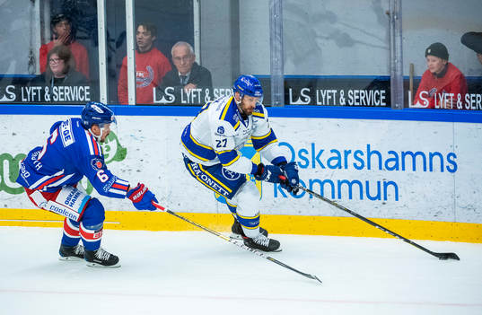 Oskarshamns Jesper Dahlroth och Leksands Marek Hrivik