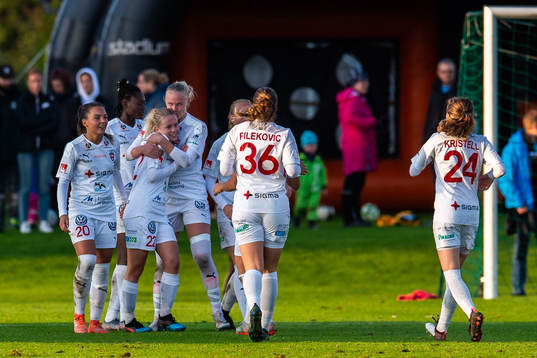 Rosengårds spelare jublar