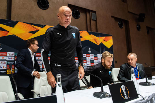 Uwe Rösler, head coach and Rasmus Bengtsson of Malmö FF