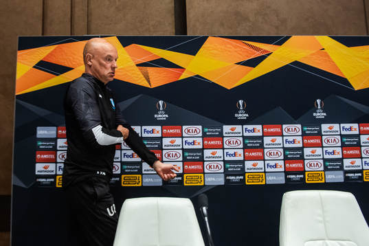 Uwe Rösler, head coach and Rasmus Bengtsson of Malmö FF
